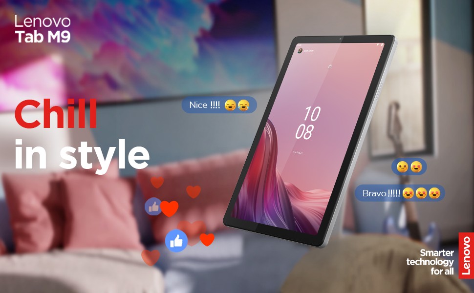 Fix Lenovo Tab M9 | 9-Inch HD Display | 4GB RAM, 64GB Expandable Storage | Wi-Fi | Dual Dolby Atmos Speakers | Octa-Core Processor | Color: Frost Tablet