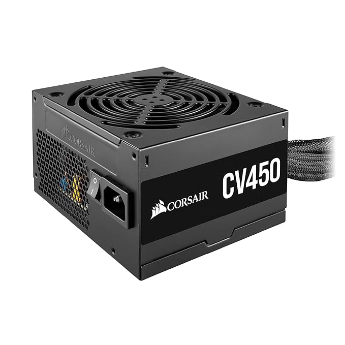 Corsair CV450, CV Series, 80 Plus Bronze Certified, 450 Watt Non-Modular Power Supply - Black