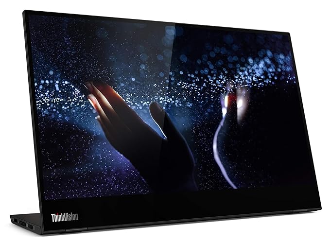 Lenovo Thinkvision M14T, 14 Inch (35.56 Cms) Fhd IPS 1920 x 1080 Pixelstouchscreen 300 Nits Monitor,Led, USB Port, 60Hz Refresh Rate, Active Pen with Battery, Tilt, Height Adjust Stand (Raven Black)