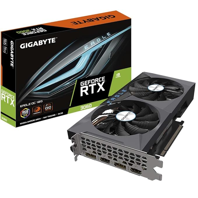 GIGABYTE Nvidia GeForce RTX 3060 Eagle OC 12GB GDDR6 Graphics Card (GV-N3060EAGLE OC-12GD)