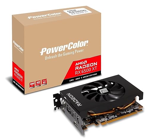 PowerColor AMD Radeon RX 6500XT ITX Gaming Graphics Card with 4GB GDDR6 Memory