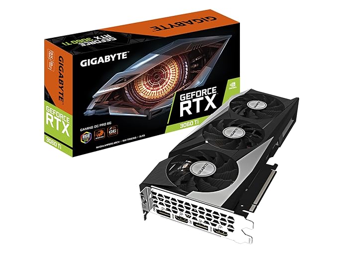 GIGABYTE GeForce RTX 3060 Ti pci_e_x16 Gaming OC PRO 8G (REV3.0) Graphics Card, 3X WINDFORCE Fans, LHR, 8GB 256-bit GDDR6, GV-N306TGAMINGOC PRO-8GD R3 Video Card