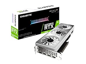 GIGABYTE GeForce RTX 3070 Vision OC 8G (REV2.0) Graphics Card, 3X WINDFORCE Fans, LHR, 8GB 256-bit GDDR6, GV-N3070VISION OC-8GD REV2.0 Video Card