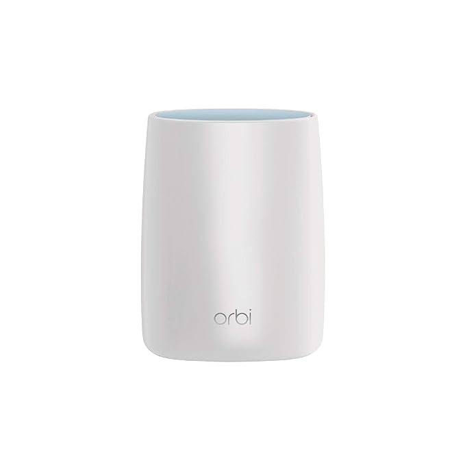 Netgear Orbi Whole Home Mesh WiFi Add-on Satellite - Works with Your Orbi Router RBK50/53 to add 2,500 sq. feet at speeds up to 3 Gbps, AC3000 (RBS50, tri_Band) White