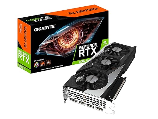 Gigabyte GeForce RTX 3060 Ti Gaming OC 8G Graphics Card, 3X WINDFORCE Fans, 8GB 256-Bit GDDR6, GV-N306TGAMING OC-8GD Video Card