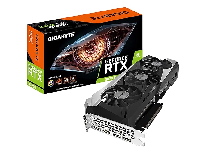 GIGABYTE GeForce RTX 3070 Ti Gaming OC 8G Graphics Card, WINDFORCE 3X Cooling System, 8 GB 256-bit GDDR6X, GV-N307TGAMING OC-8GD Video Card, pci_e_x16