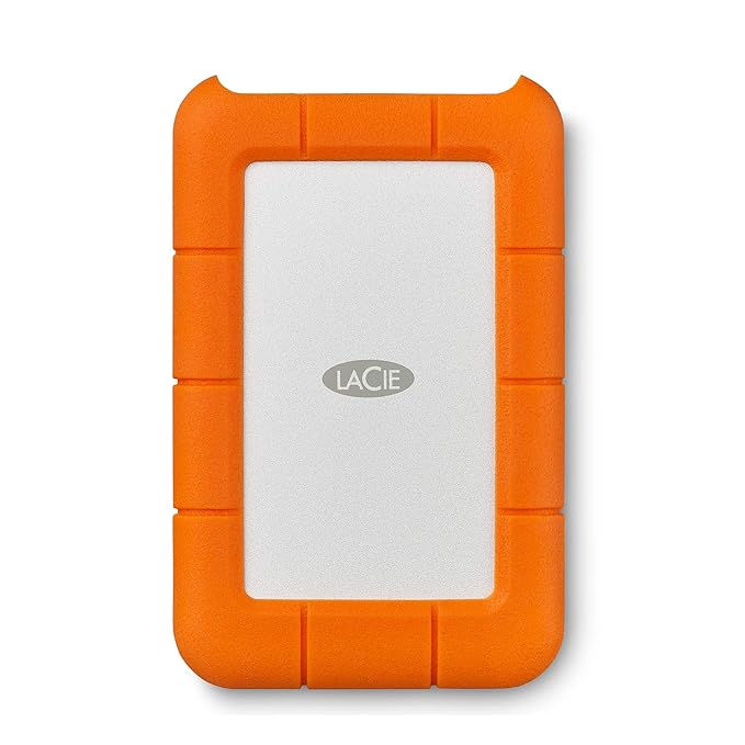 LaCie Rugged Mini 4TB External HDD | Orange - USB 3.0 | Shock, Dust, and Rain Resistant | Compatible with Windows and Mac | Portable Hard Drive (LAC9000633)