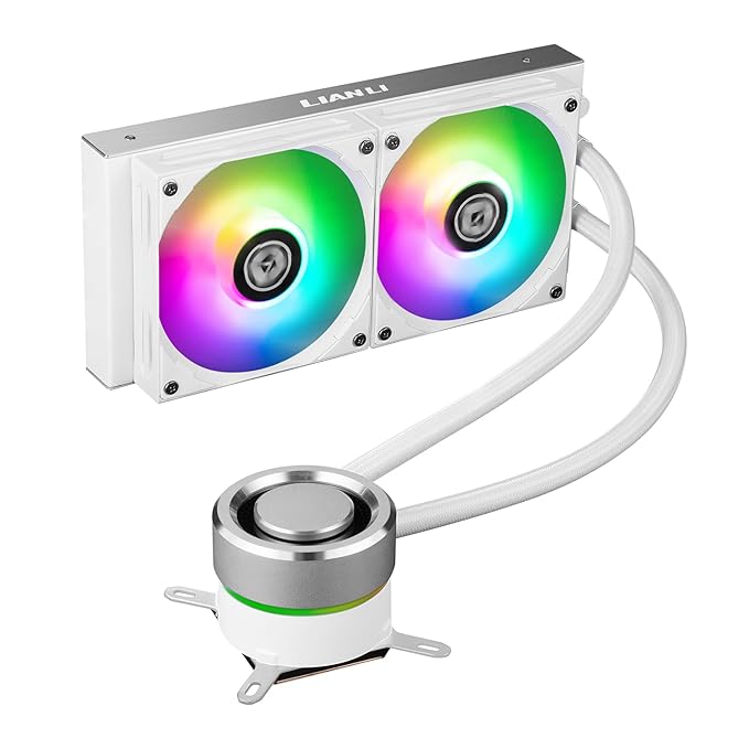 Lian Li Galahad 240 ARGB AIO Liquid CPU Cooler - White | Support Intel: LGA 115X,LGA 1200,LGA 1700 & AMD: AM4,AM5