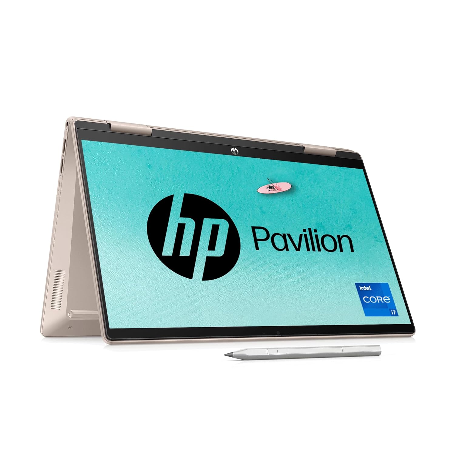 HP Pavilion x360 14-inch FHD Touchscreen Laptop, Intel Core i7-1355U, 16GB RAM, 512GB SSD, Windows 11 Home, Microsoft Office 2021, Gold - ek1020TU