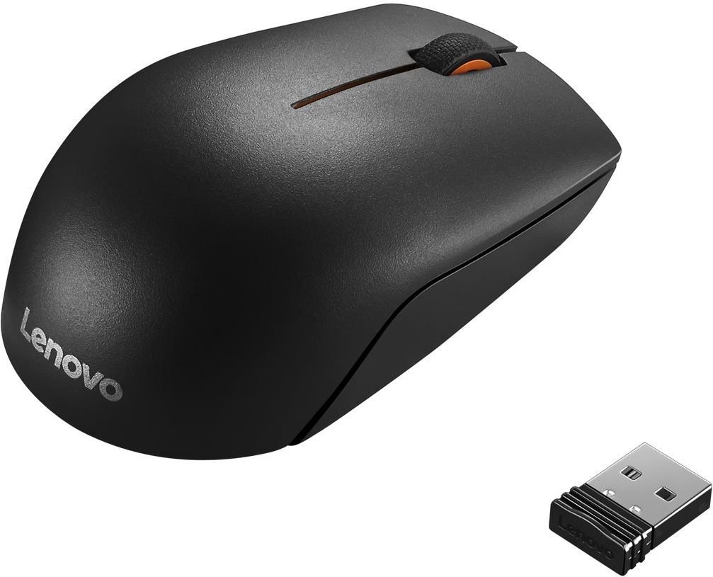 Lenovo 300 Wireless Compact Mouse - 1000 DPI Optical Sensor, 2.4GHz Wireless, 10m Range, Ergonomic Design, GX30K79401, 3-Year Warranty