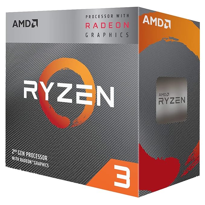 AMD Ryzen 3 3200G with Radeon Vega 8 Graphics Desktop Processor | 4 Cores | Up to 4GHz | 6MB Cache | Socket AM4 (YD320GC5FHBOX)