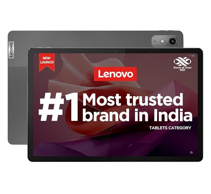 Lenovo P12 Tablet | 12.7" 3K Display (2944 x 1840) | MediaTek Dimensity 7050 Octa-Core Processor | 8GB RAM | 256GB Storage (Expandable Up to 1TB) | 10200 mAh Battery | 8MP Rear Camera | 13MP Front Camera | WiFi | Android 13,ZACH0090IN