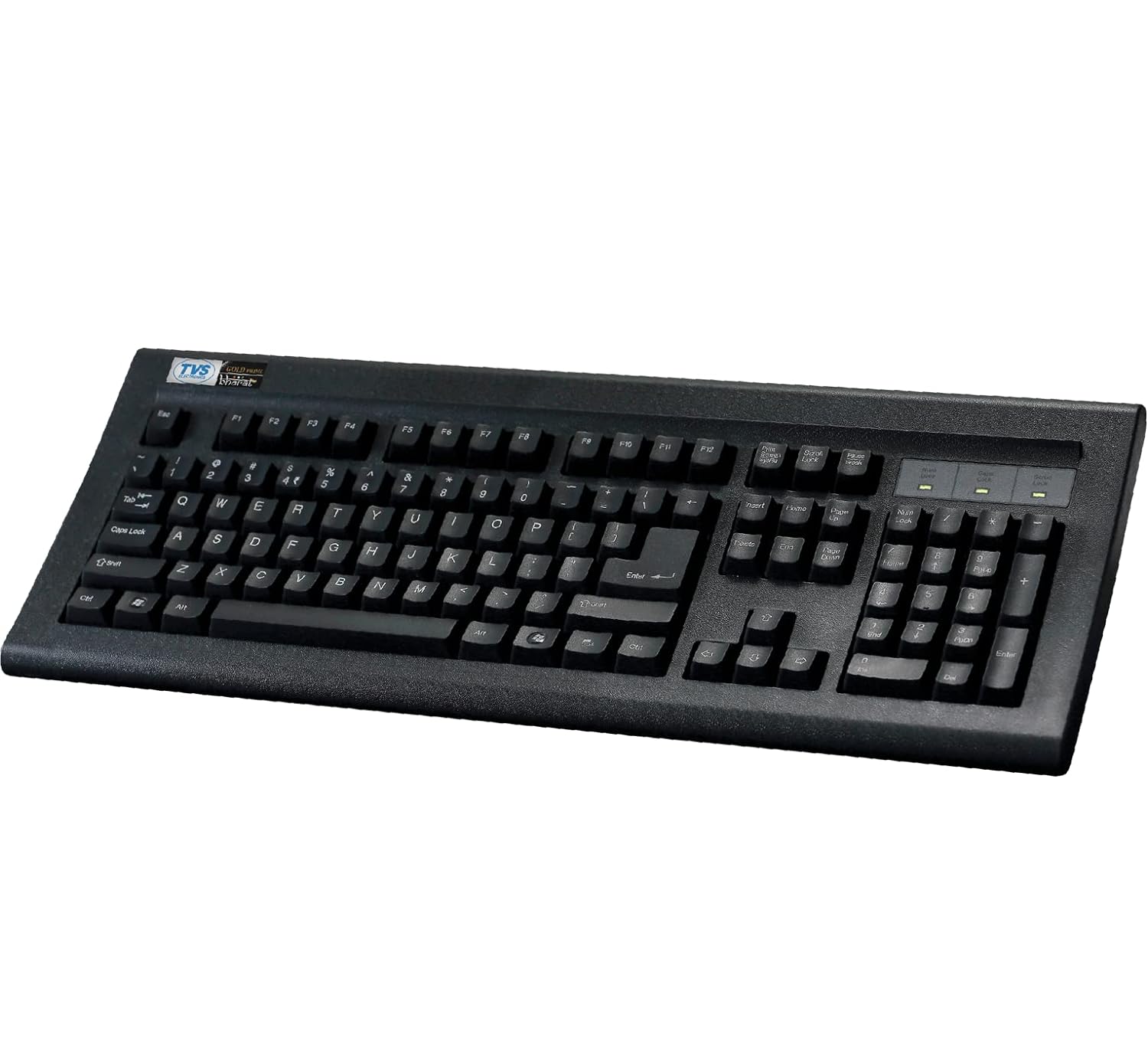 TVS Electronics Gold Prime Mechanical Wired Keyboard, Dustproof Key Switches, 50 Million Keystrokes, 1.5m USB Cable, Black