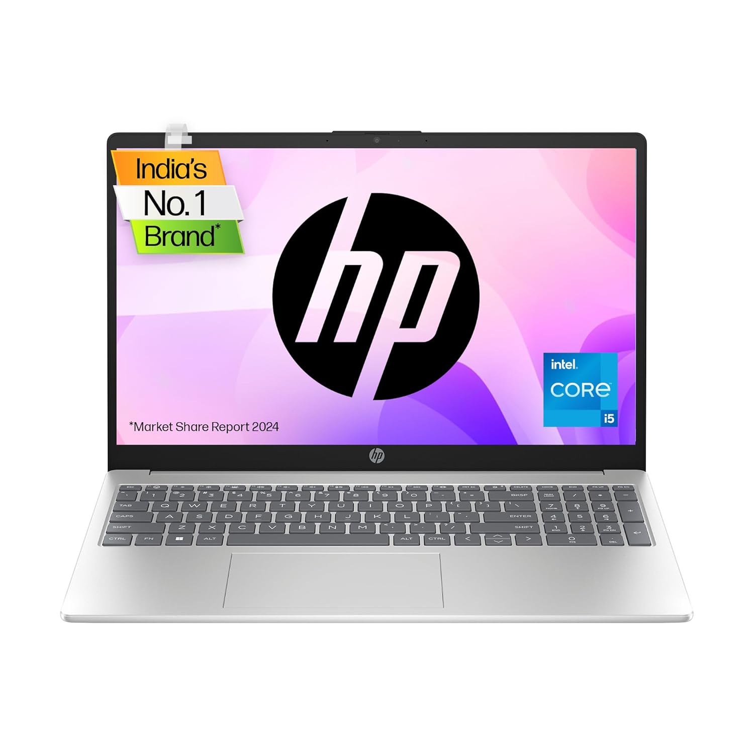 HP Laptop 15 | 13th Gen Intel Core i5-1334U | 15.6" FHD | 8GB DDR4 | 512GB SSD | Win 11 | Natural Silver | 1.6kg | 15-fd0220TU