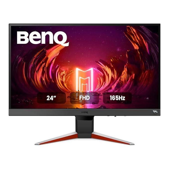 BenQ MOBIUZ EX240N 24" VA Panel Full HD HDR Gaming Monitor | 165Hz Refresh Rate |  | FreeSync Premium | Speakers (2.5W x 2)  | Light Tuner | Color Vibrance | HDMI | DisplayPort | Gray