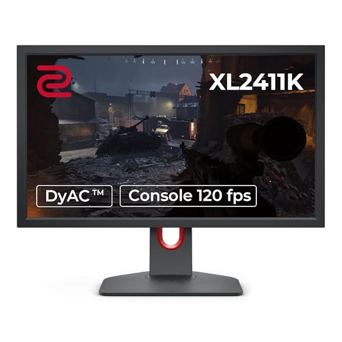 BenQ ZOWIE XL2411K 24" Esports Monitor | TN Panel | Full HD | 144Hz | 1ms | DyAc Technology | Height Adjustable | HDMI & DP | Matte Finish (Gray)