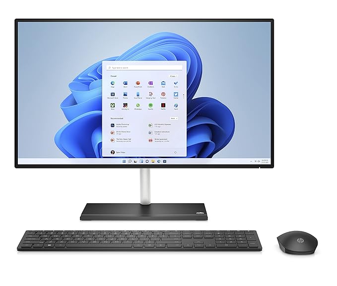 HP All-in-One Desktop | 12th Gen Intel Core i3 | 23.8 inch (60.5 cm) FHD Micro-Edge Anti-Glare Display | 8GB RAM | 1TB HDD + 256GB SSD | Wireless Keyboard & Mouse | Intel UHD Graphics | Windows 11 | 6.69 kg | Model 24-ck0550in