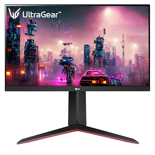 LG Ultragear Gaming Monitor | 60 cm (24 Inches) | FHD 1920 x 1080 | 1ms Response Time | 144Hz Refresh Rate | AMD FreeSync Compatible | HDR 10 | DisplayPort & HDMI | Height, Tilt & Pivot Adjust Stand | Black | Model 24GN65R