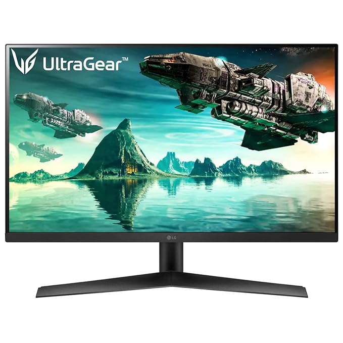 LG Ultragear Gaming Monitor | (27 Inch) | FHD (1920 x 1080) | 1ms Response Time | 144Hz Refresh Rate | NVIDIA® G-SYNC® Compatible | AMD FreeSync™ Premium | HDR 10 | DisplayPort & HDMI | Headphone Out | Model 27GN60R