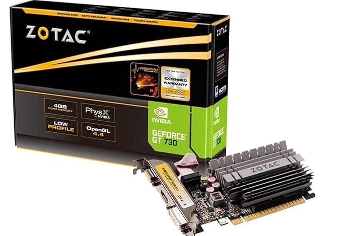 Zotac Gaming GeForce GT 730 4GB DDR3 64-Bit PCIe Zone Edition Graphics Card | 5 Years Warranty (2 Years + 3 Years Extended) | PCIe, DDR3 SDRAM