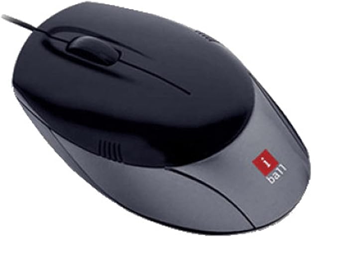 iBall Aero Dynamic Blue Eye Optical USB Mouse | Black