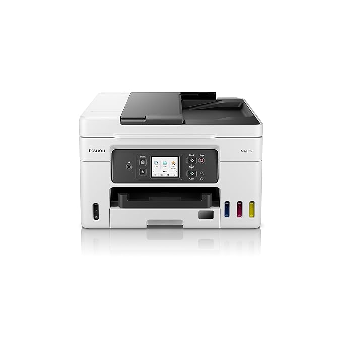 Canon MAXIFY GX4070 All-in-One WiFi Ink Tank Printer with Fax | Print Capacity: Up to 6000 Mono and 14,000 Color Prints | Ideal for Office Use