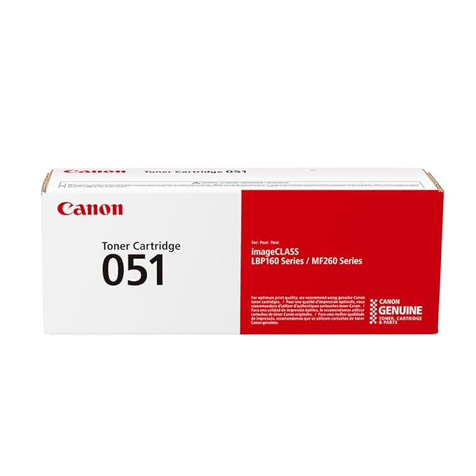 Canon Original 051 Toner Cartridge for Use imageclass LBP162DW,imageclass LBP160 Series- Black