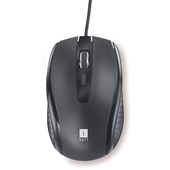 iBall Style36 Optical USB Mouse | 1000-1600 CPI | Advanced Optical | Ergonomic Design | Convenient Control | OS Compatibility | Zero Setup Required | Warranty: 3 Years | Color: Black