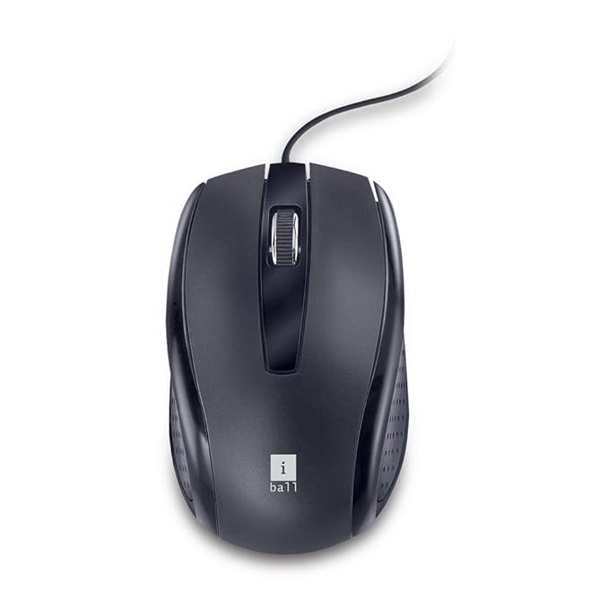 iBall Style63 Optical USB Mouse | 1600 DPI sensor | Advanced Optical | Ergonomic Design | Convenient Control | OS Compatibility | Zero Setup Required | Warranty: 3 Years | Color: Black