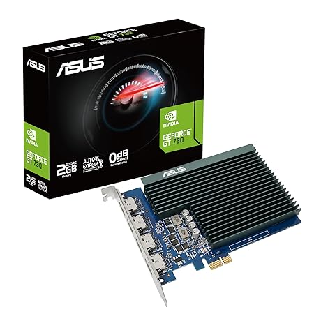 ASUS GeForce GT 730 | 2GB GDDR5 | PCI_E |  64-Bit | 384 CUDA Cores | 4 HDMI Ports | Can Run 4 Displays Simultaneously | 3 Years Warranty | GT730-4H-SL-2GD5.