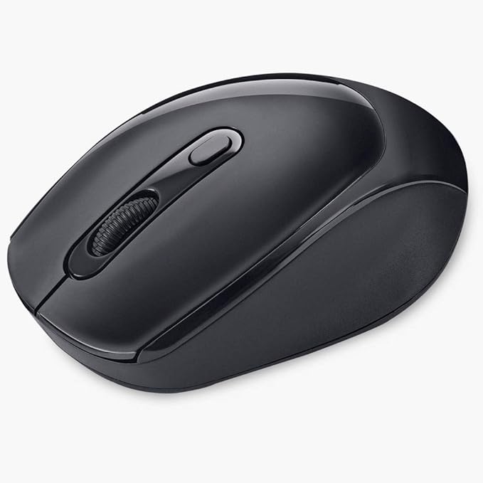 iBall Free Go G25 Wireless Optical Mouse | 2.4GHz Wireless | High-Speed Optical | Smart Link Auto-Connect | Speed Select Button (800/1200/1600 CPI) | Auto Power Saving | Ergonomic Design | Color: Black.