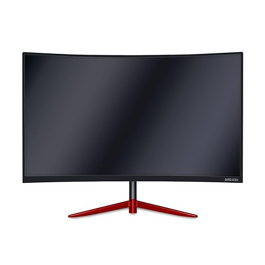 iball Bird iC24 LED Monitor | 23.6" Curved | 1920x1080 | 75Hz | HDMI/VGA | Anti-Glare | Low Blue Mode | Metal Stand | Wall Mount | 3-Year Warranty.