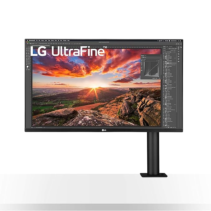 LG 32UN880-B 32" 4K UHD Ultrafine Ergo Monitor, 3840x2160 IPS Display with HDR10, USB Type-C Connectivity, Black