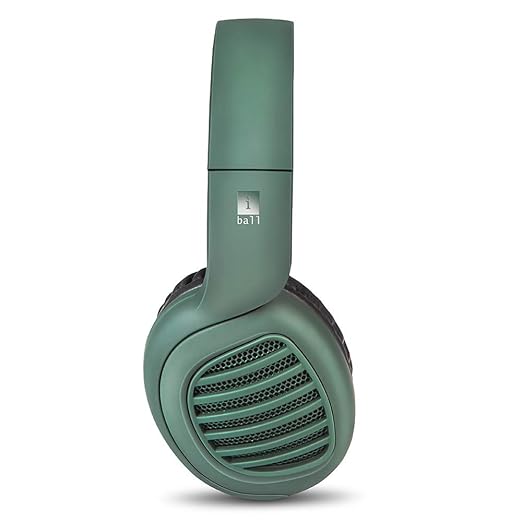 iBall Decibel Forest Green | Bluetooth Headphone | Wireless Over-Ear, Foldable | Bluetooth 5.0, MicroSD, AUX, FM | Alexa Enabled | Forest Green Edition