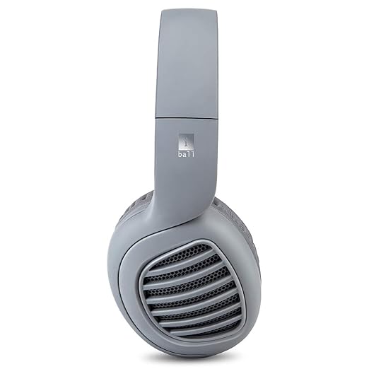 iBall Decibel Slate Grey | Bluetooth Headphone | Wireless Over-Ear, Foldable | Bluetooth 5.0, MicroSD, AUX, FM | Alexa Enabled | Slate Grey Edition