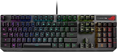 ASUS ROG Strix Scope RX Mechanical Gaming Keyboard | Optical Mechanical Switches | USB 2.0 Passthrough | Extra-Wide Ctrl Key for FPS Precision | Aura Sync RGB, Armoury Crate | Black