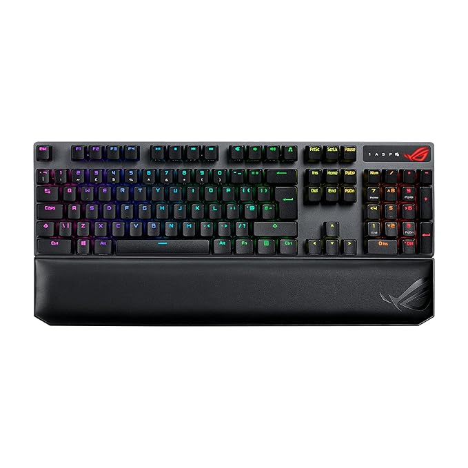 ASUS ROG Strix Scope NX RGB Wireless Deluxe Gaming Mechanical Keyboard | Tri-Mode Connectivity | ROG NX Red/Blue/Brown Mechanical Switches | PBT Keycaps | Aluminum Frame | Magnetic Wrist Rest