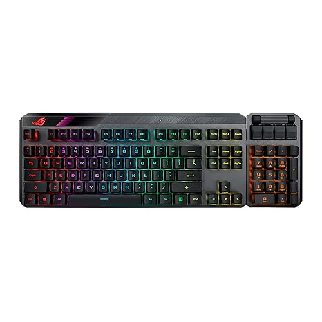 ASUS ROG Claymore II MA02 Gaming Mechanical Keyboard | 80%/100% Layout | ROG RX Optical Switches | Detachable Numpad | Wired/Wireless Dual Mode