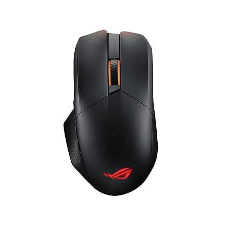 ASUS ROG Chakram X Origin Gaming Mouse | Tri-Mode Connectivity (2.4GHz RF, Bluetooth, Wired), 36000 DPI Sensor, 11 Programmable Buttons, Detachable Joystick, Paracord Cable, Black