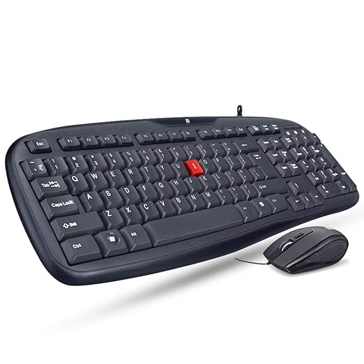 iBall Wintop | Soft Key Keyboard | Optical Mouse Combo | Water-Resistant Design | Ergonomic | Comfortable | USB Connectivity | Black |3-Year Warranty