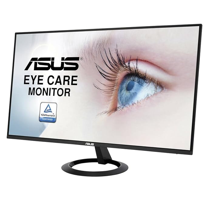 ASUS VZ24EHE | 23.8” FHD Monitor | IPS Panel | 75Hz | 1ms | Adaptive-Sync/FreeSync | Low Blue Light | Flicker-Free | Ultra-Slim | VESA Mountable | Frameless Design | HDMI & VGA