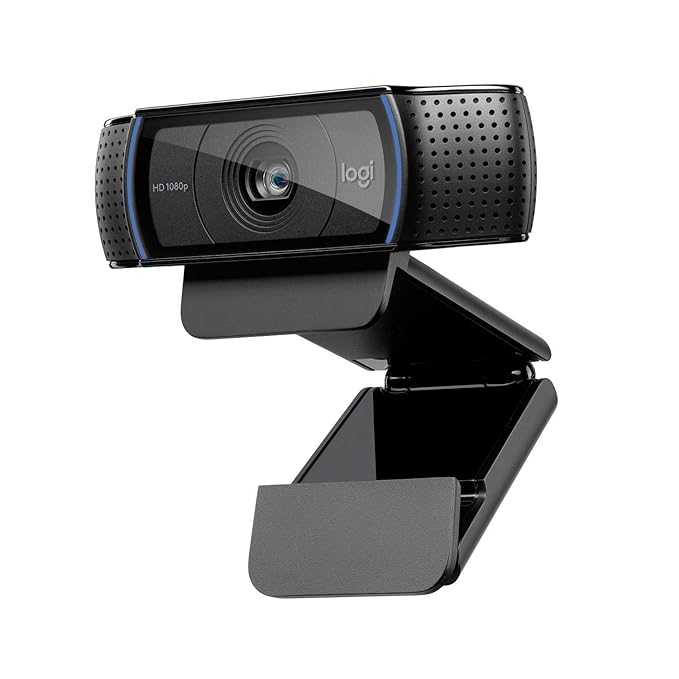 Logitech C920 HD Pro Webcam | 1080p Full HD Streaming | Dual Microphones | Autofocus | Widescreen Video Calling & Recording | PC/Laptop Compatible | Black