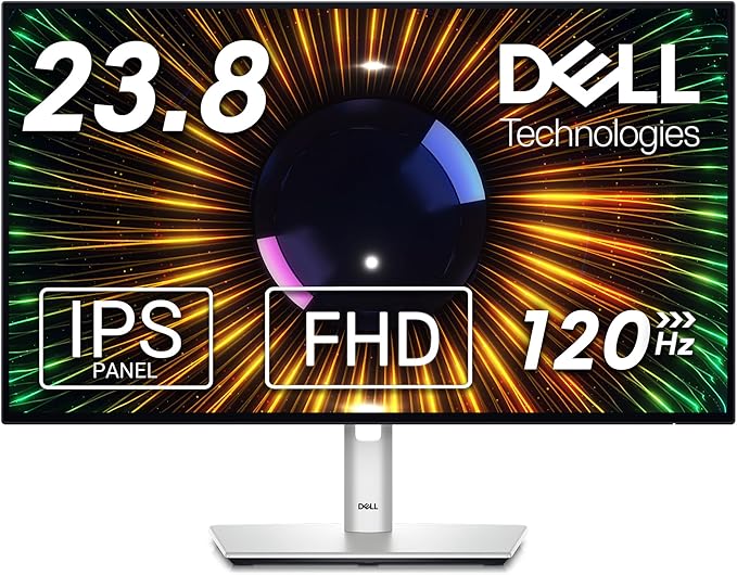 Dell U2424H | 24" UltraSharp Monitor | 1920 x 1080 Resolution | 120Hz Refresh Rate | 100% sRGB | IPS Panel | Anti-Glare | 3-Year Warranty