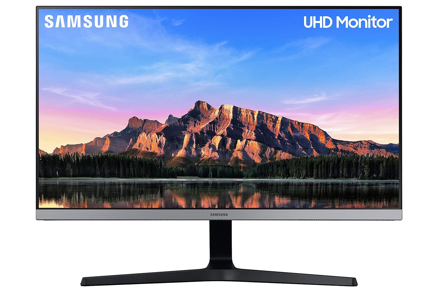 Samsung 28" 4K UHD Monitor, 3840x2160 Pixels, IPS, Bezel-Less, HDR Support, AMD FreeSync, Eye Comfort, PIP/PBP Multi-Tasking, Dark Blue Gray (LU28R550UQWXXL) Open Box