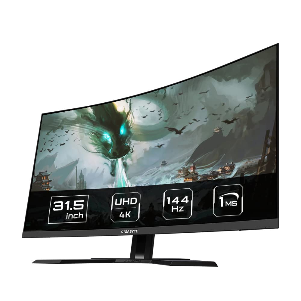 GIGABYTE M32UC 31.5" 4K 144Hz Gaming Monitor, Freesync Premium Pro with KVM Feature, 1ms MPRT Response Time, Black