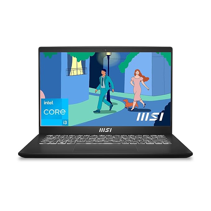 MSI Modern 14 Laptop – Intel Core i3 12th Gen, 8GB RAM, 512GB SSD, 14-inch FHD, Windows 11 Home, MSO 2021, Intel UHD Graphics (Classic Black),C12MO-1213IN