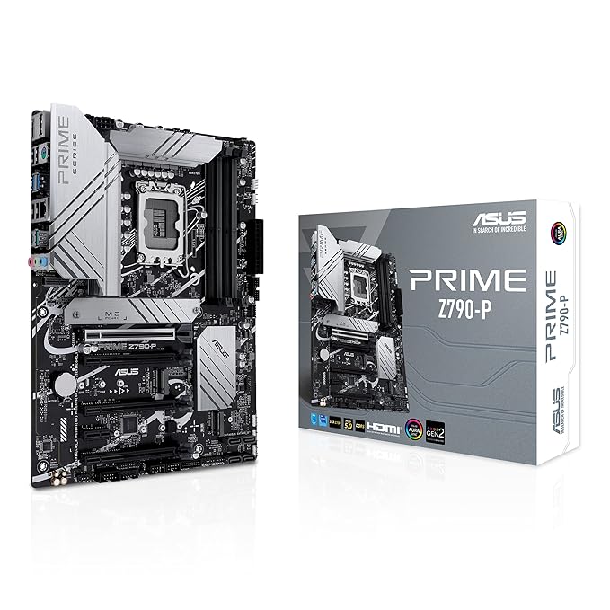 ASUS Prime Z790-P CSM ATX Motherboard for Intel 12th & 13th Gen Processors, LGA 1700, DDR5, PCIe 5.0, USB 3.2 Gen 2x2 Type-C, Thunderbolt & RGB Header