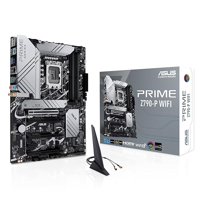 ASUS Prime Z790-P WiFi LGA 1700 ATX Motherboard for Intel 12th & 13th Gen, PCIe 5.0, DDR5, 14+1 Power Stages, 3x M.2, WiFi 6, Bluetooth 5.2, 2.5Gb LAN, USB 3.2 Gen 2 Type-C, Thunderbolt 4/USB4