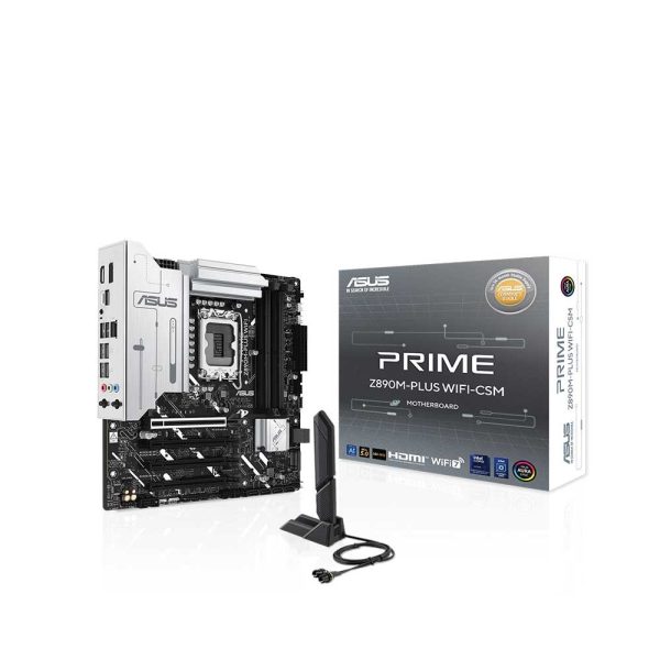 ASUS Prime Z890M-PLUS WiFi CSM Micro ATX Motherboard (LGA 1700, Intel 12th/13th Gen, DDR5, PCIe 4.0, WiFi 6)