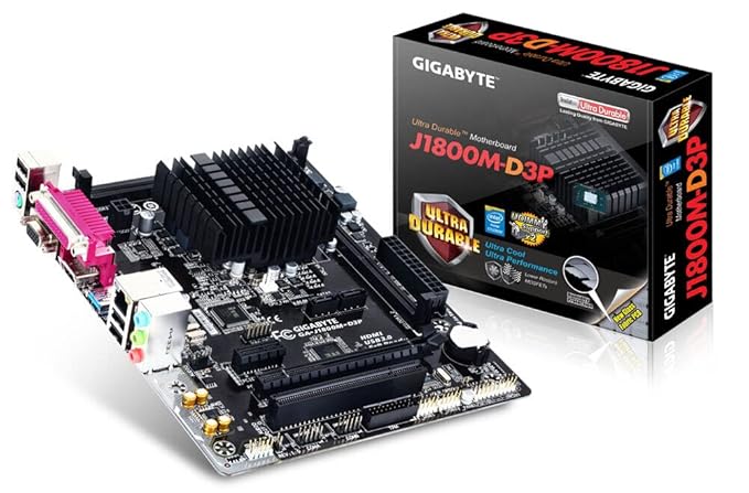 GIGABYTE GA-J1800M-D3P Micro ATX Motherboard | Built-in Celeron J1800 2.41GHz Dual-Core, DDR3, D-Sub & HDMI, PCIe x16